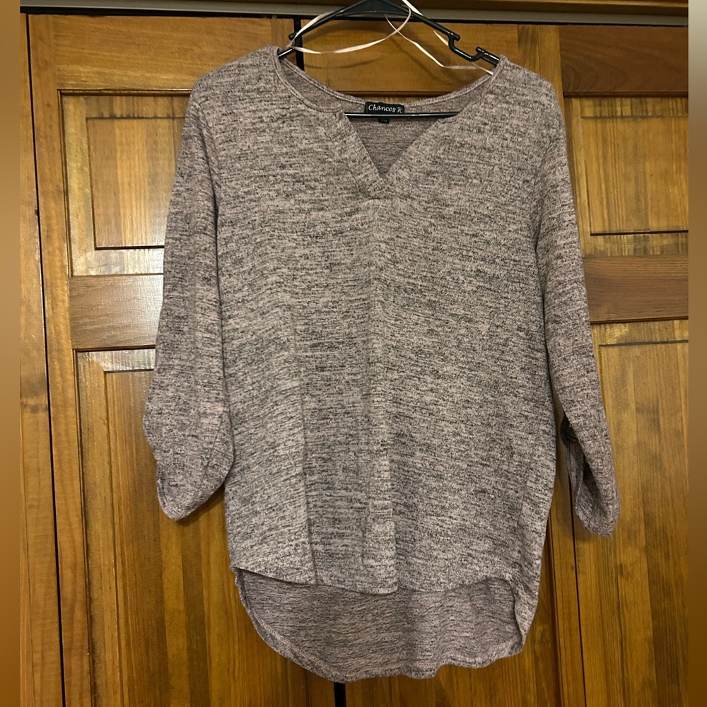 Charter Club Women's Gray V-Neck Blouse